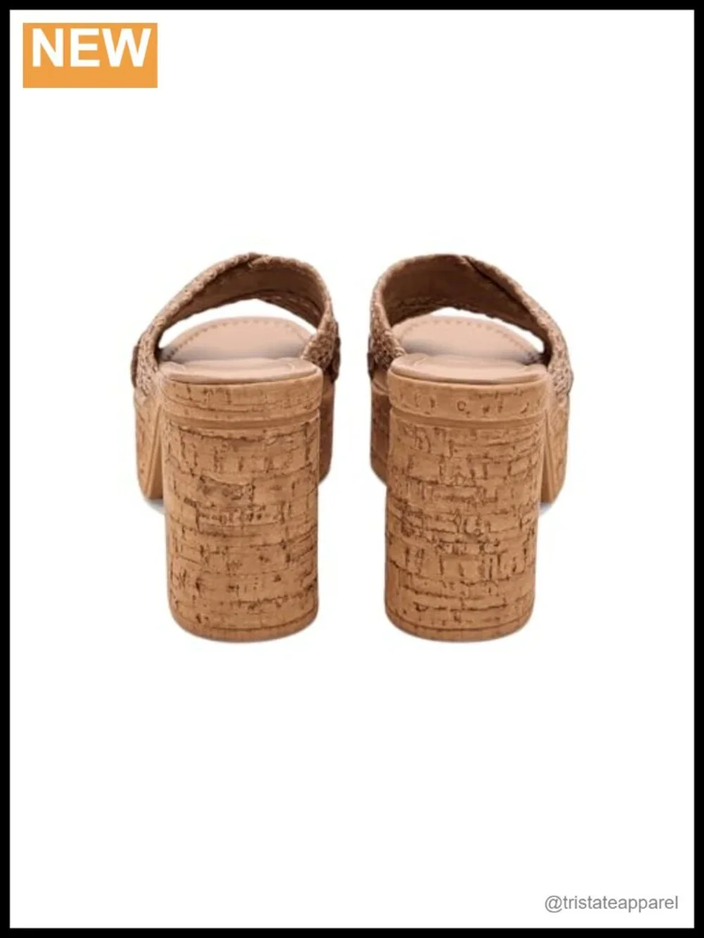 Seychelles Encore Woven Crisscross Platform Slide Sandals Whipstitch Cork